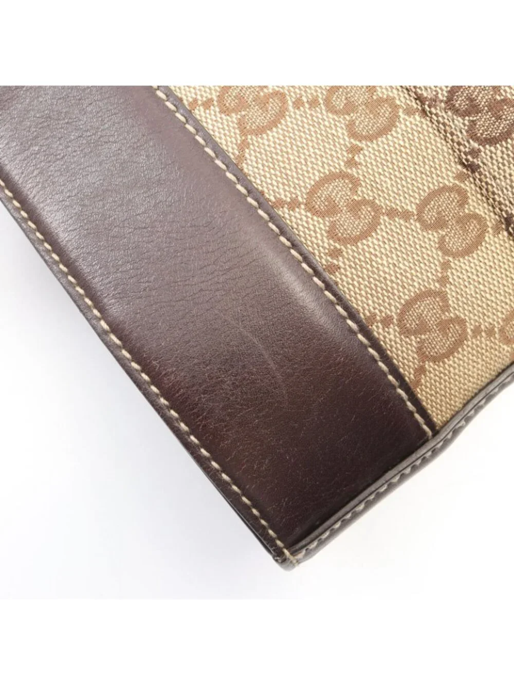 Gucci Tote GG Canvas Beige Dark Brown Horsebit